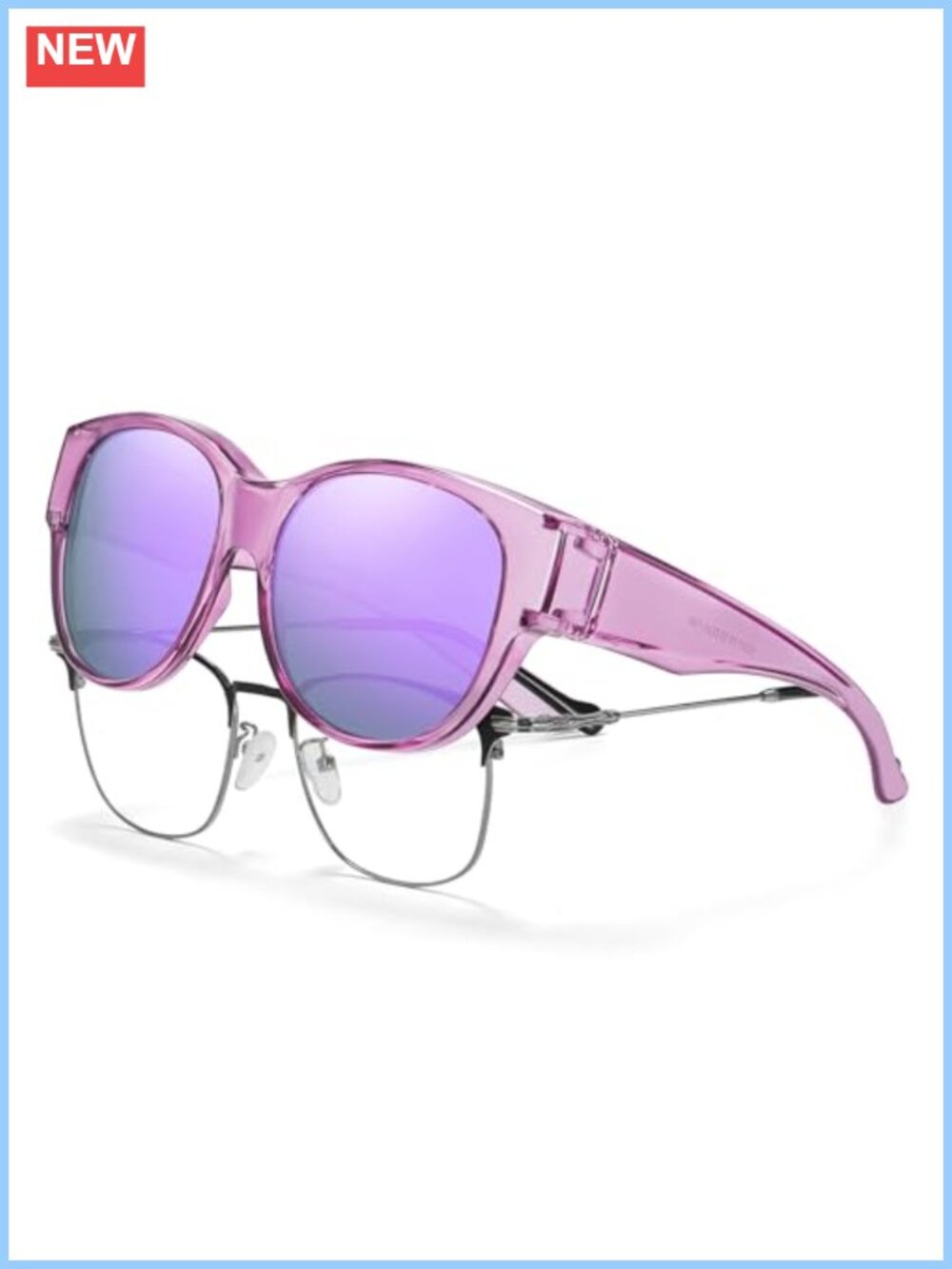 Polarized Cat Eye Fit Over Sunglasses UV400 Lightweight PC Frame